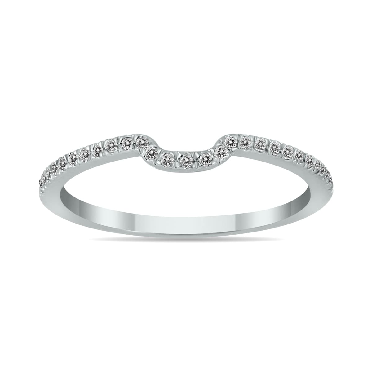 1/8 Carat TW Diamond Wedding Band in 14K White Gold
