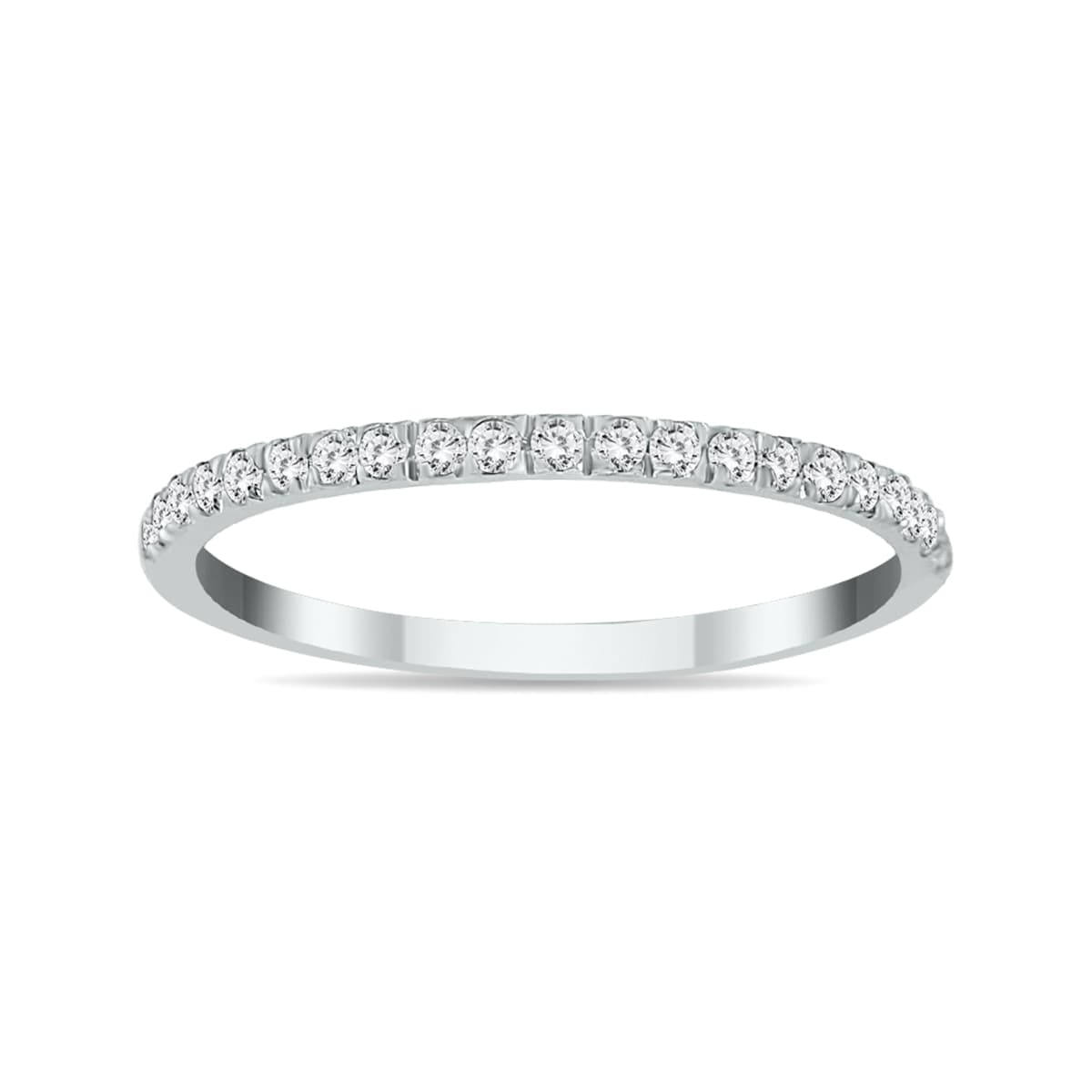 1/5 Carat TW Diamond Wedding Band in 14K White Gold