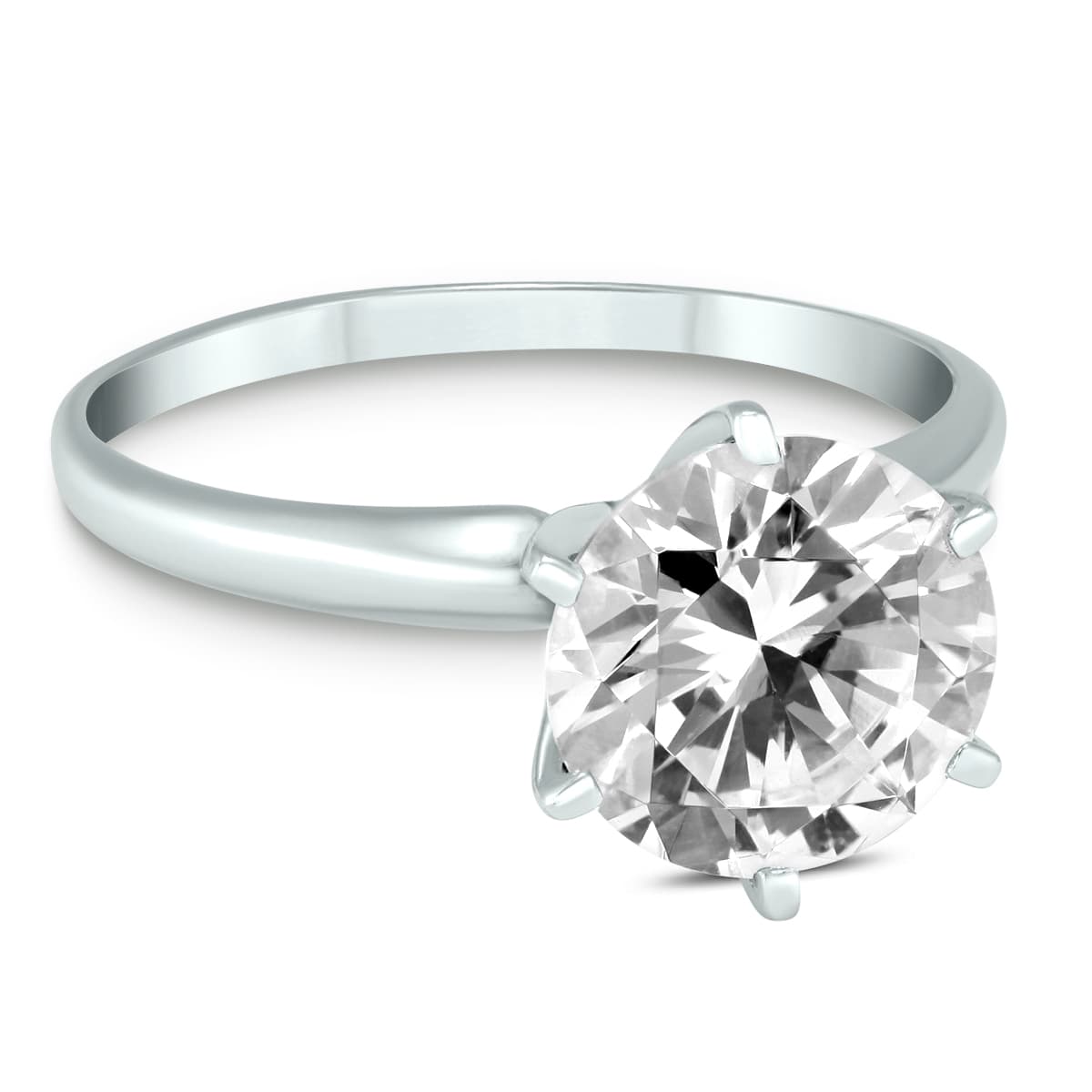 1 1/2 Carat Diamond Solitaire Ring in 14K White Gold (H-I Color, I1-I2 Clarity)