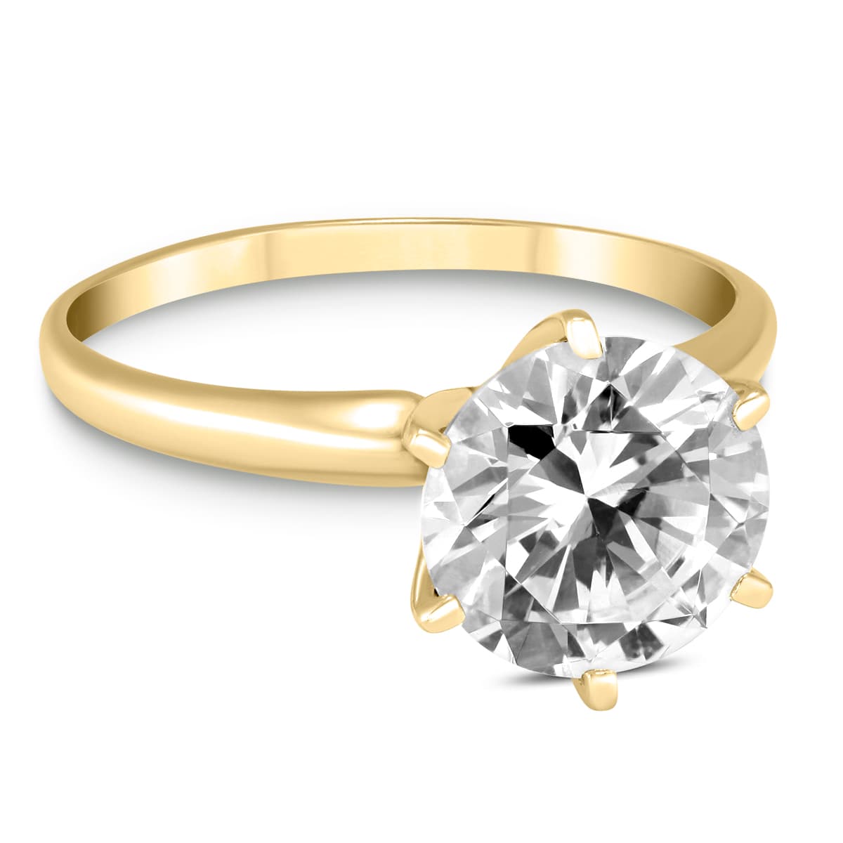 1 1/2 Carat Diamond Solitaire Ring in 14K Yellow Gold (H-I Color, I1-I2 Clarity)