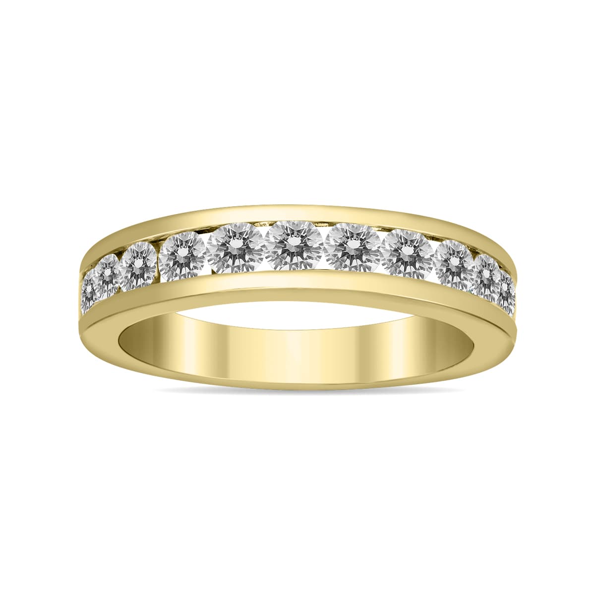 1 Carat TW Channel Set Diamond Band in 10K Yellow Gold