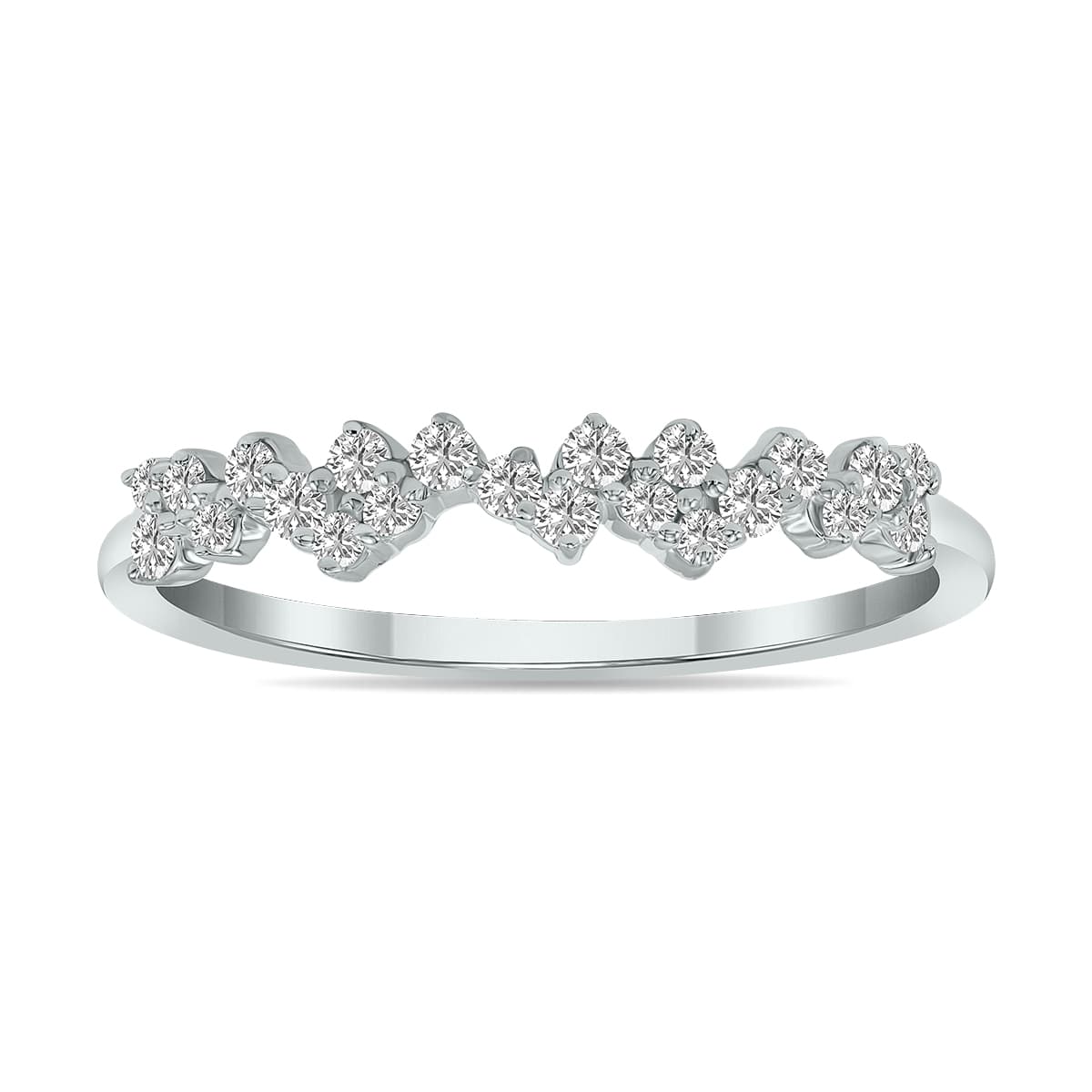 1/4 CTW Lab Grown Diamond Ring in 10K White Gold (F-G Color, VS1- VS2 Clarity)
