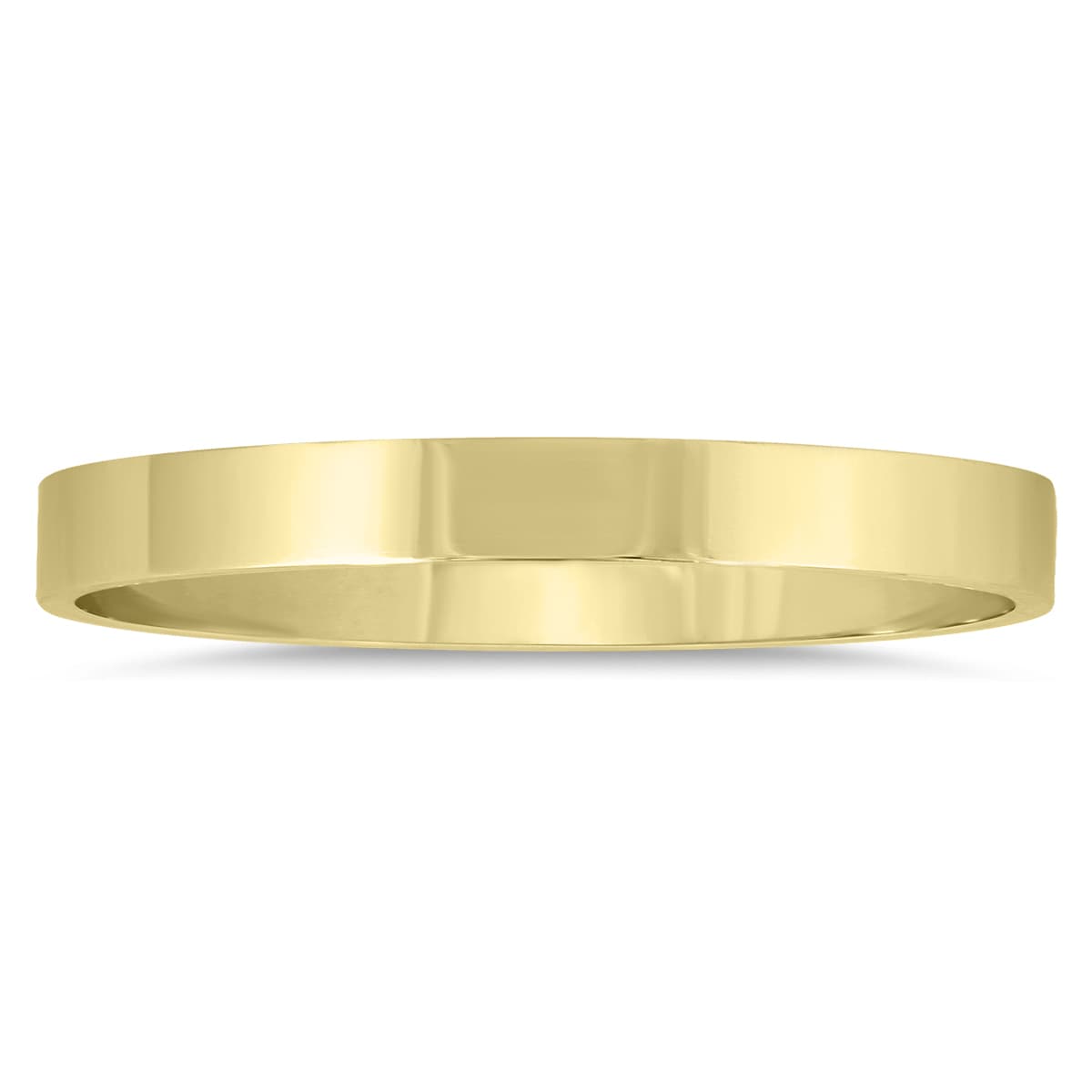 2mm Flat Comfort Fit Wedding Band in 10k Yellow Gold