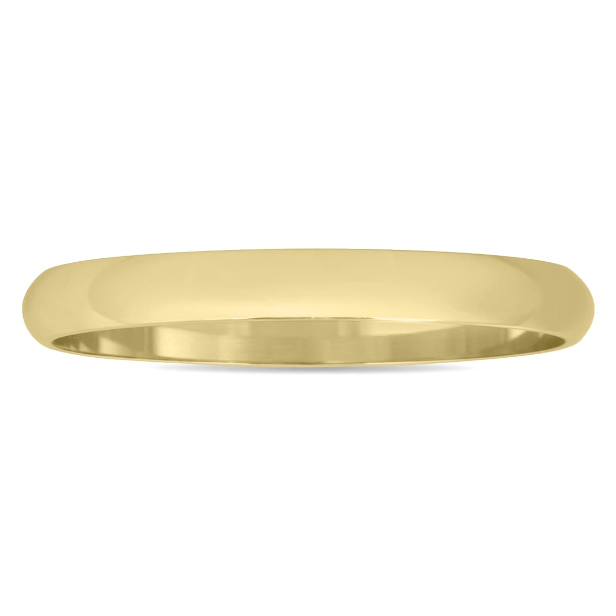 2mm Domed Wedding Band in 10K Yellow Gold