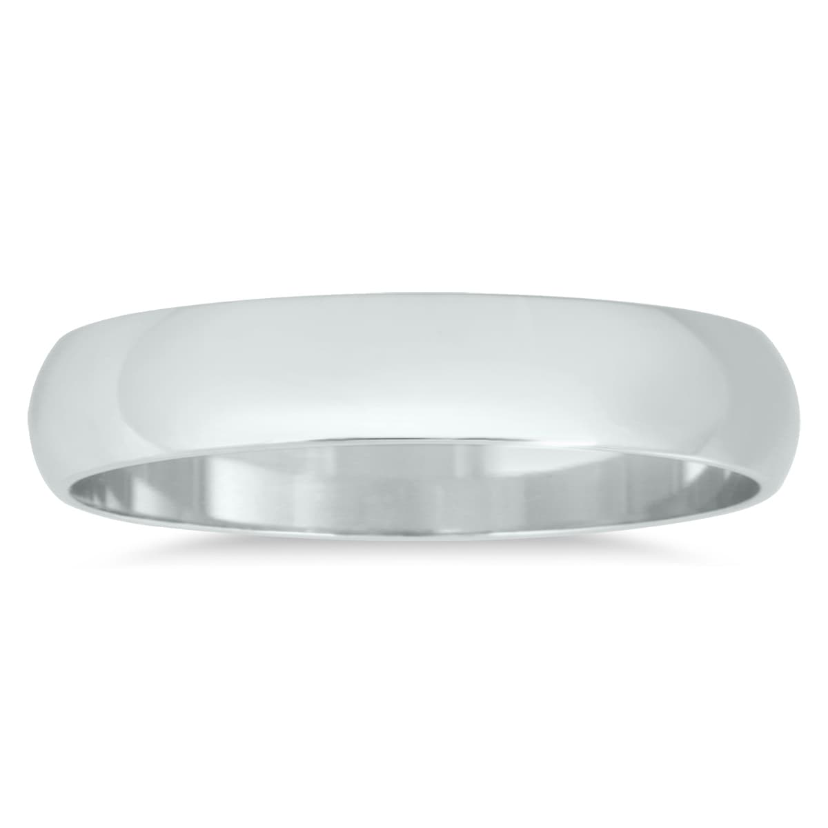 3mm Domed Wedding Band in 14K White Gold