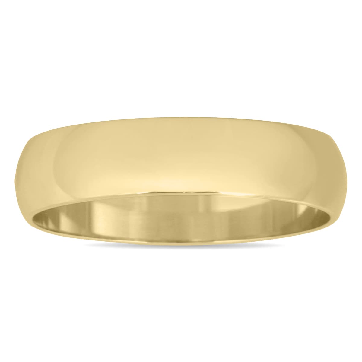 4mm Domed Wedding Band in 14K Yellow Gold