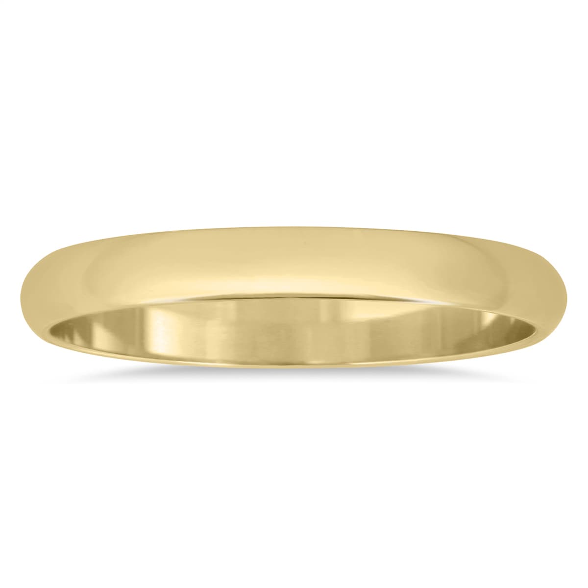 2mm Domed Comfort Fit Wedding Band in 14K Yellow Gold