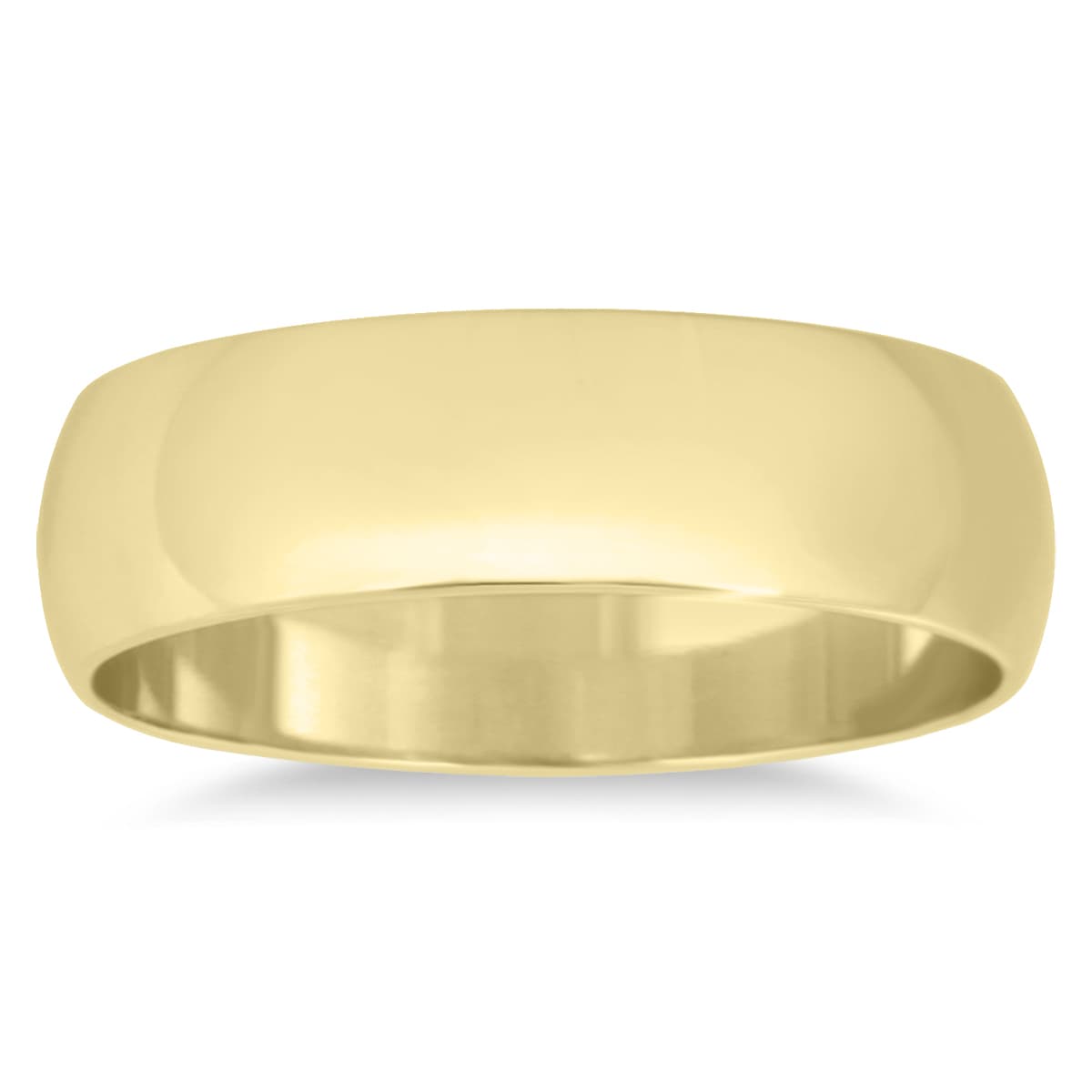 5mm Domed Wedding Band in 10K Yellow Gold