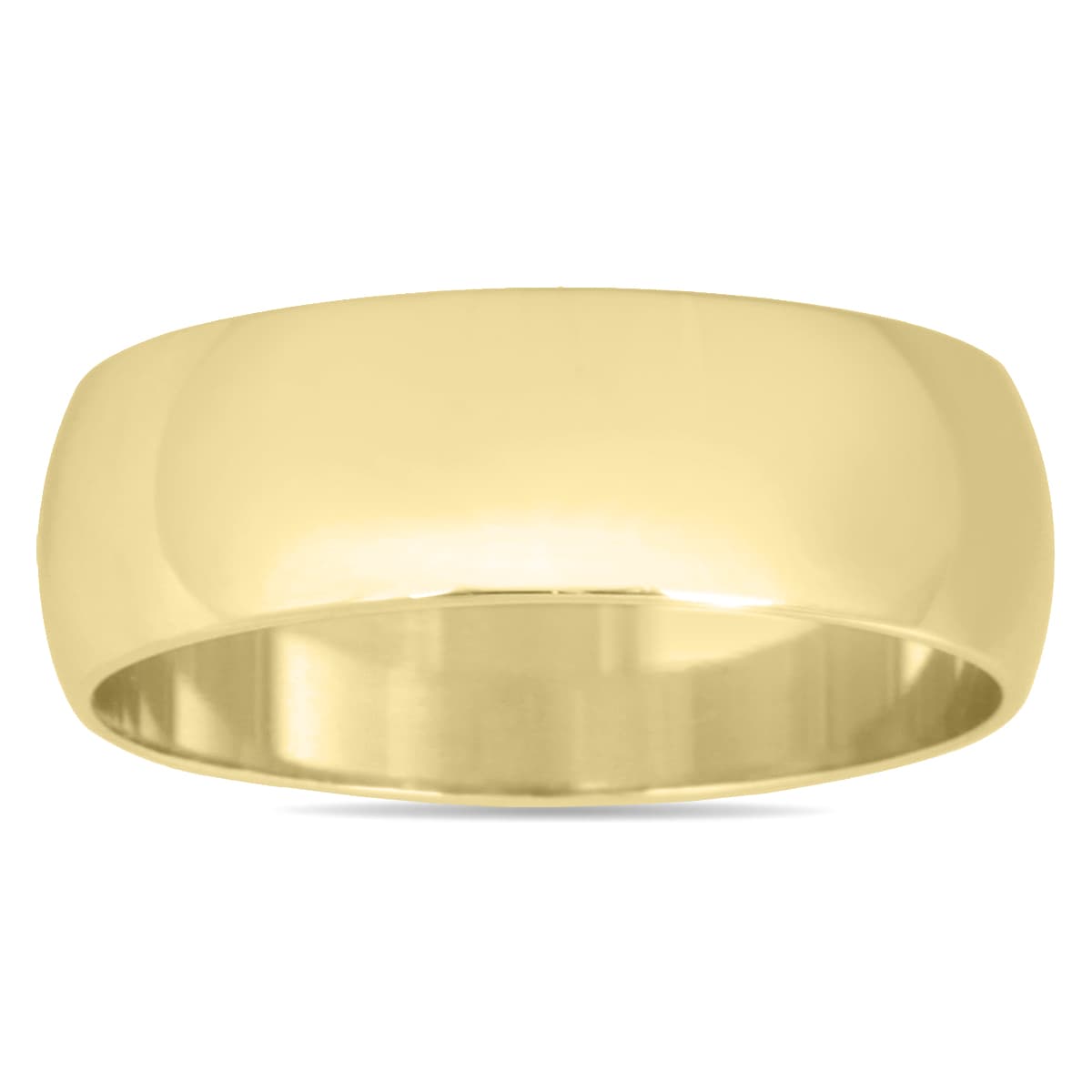 6mm Domed Wedding Band in 10K Yellow Gold