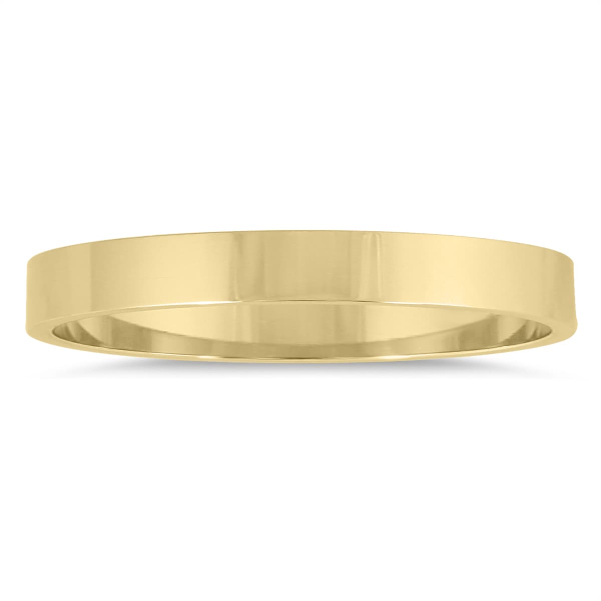 2mm Flat Wedding Band in 14K Yellow Gold