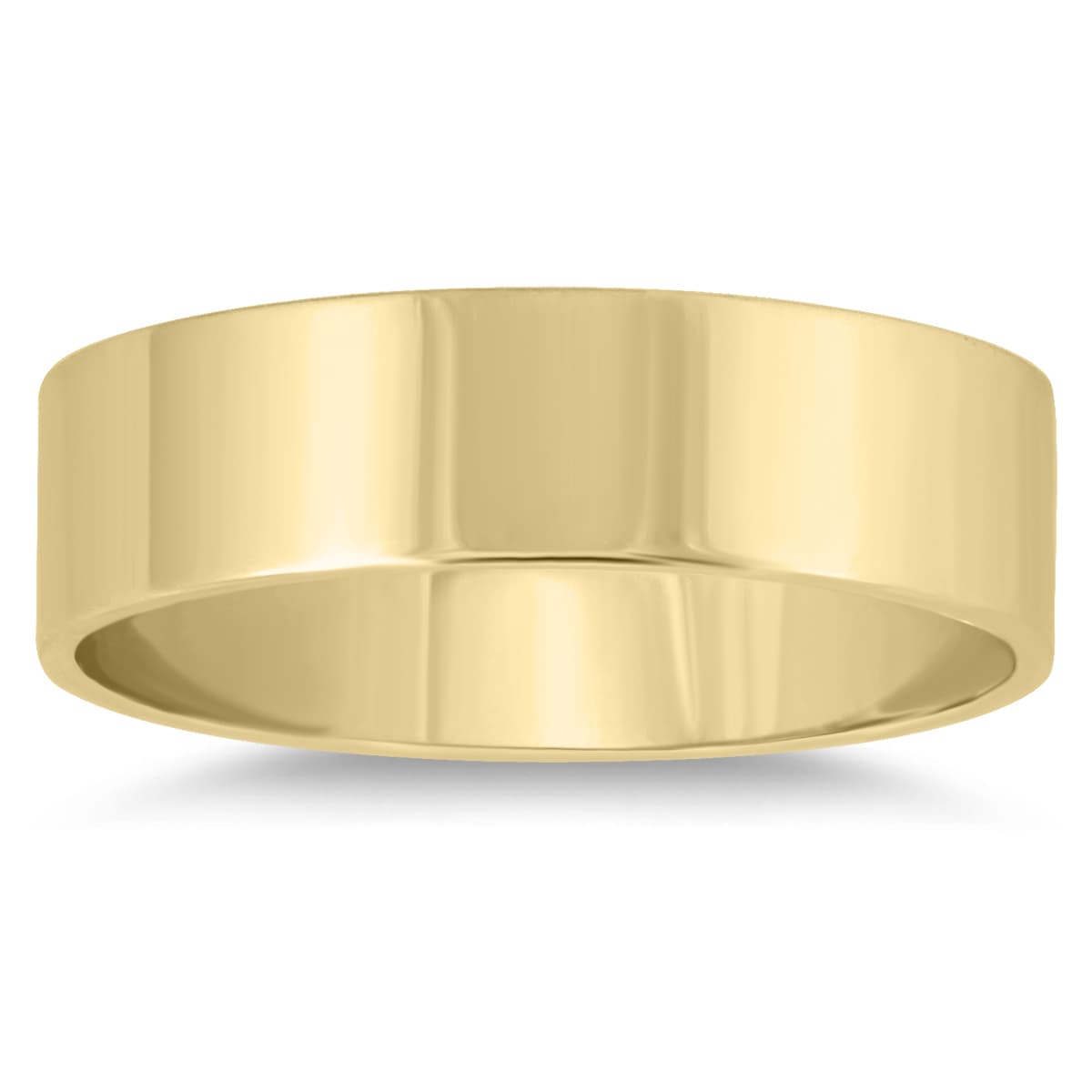 5mm Flat Comfort Fit Wedding Band in 14K Yellow Gold