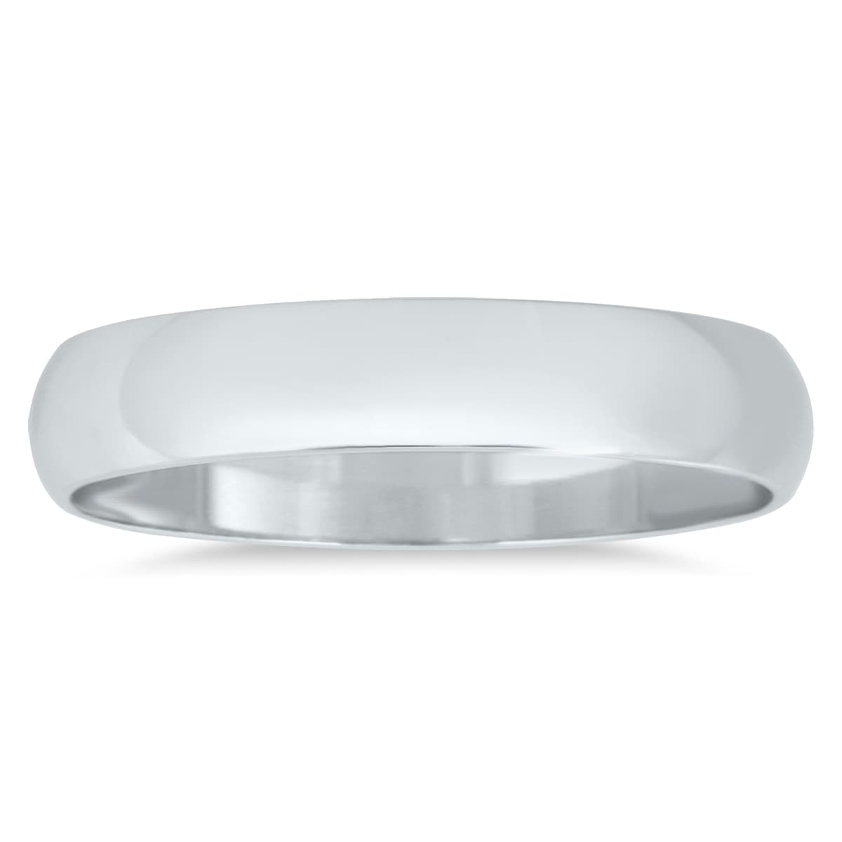 3mm Domed Wedding Band in 10K White Gold