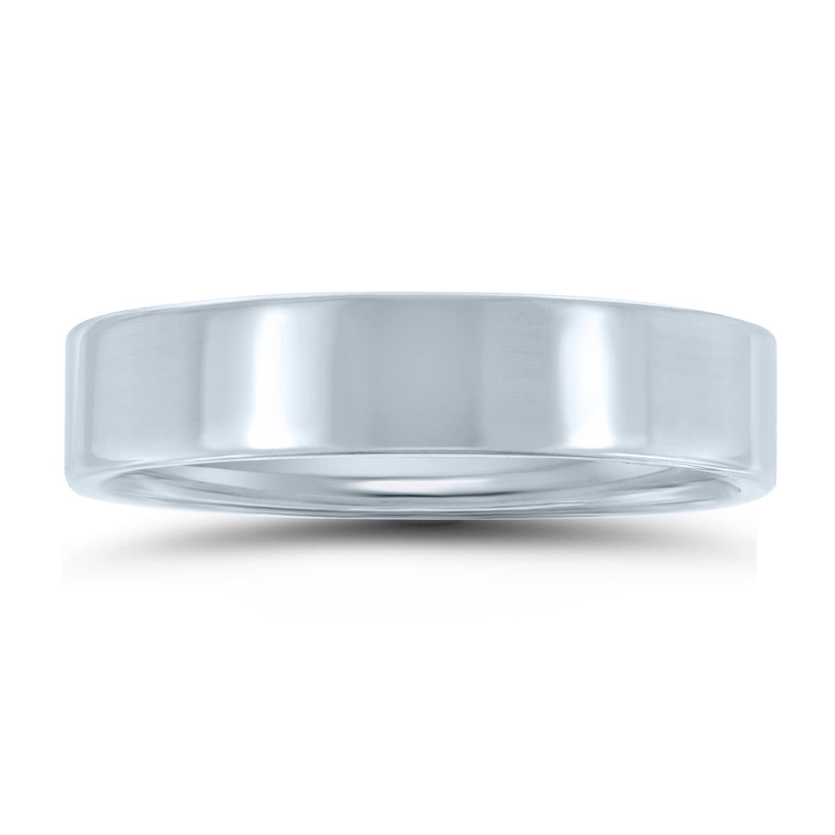 5mm Flat Comfort Fit Wedding Band In 950 Platinum